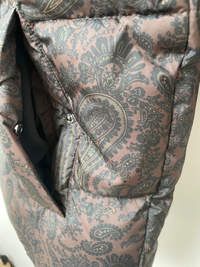 Carhartt Springfield Puffer Jacket Paisley Brown Black Mens M New With Tag – photo 4